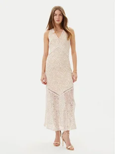 Guess Sukienka koktajlowa W5GT37 KCS90 Beżowy Slim Fit - Sukienki - miniaturka - grafika 1