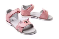 Buty dla dziewczynek - WOJTYŁKO 3S22303 róż, sandały dziecięce, rozmiary 26-30 - Wojtyłko - miniaturka - grafika 1