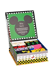 Happy Socks Disney Gift Set, kolorowe i zabawne, Skarpety dla kobiet i mężczyzn, Czarny-Niebieski-Czerwony-Biały-Żółty-Zielony 6 pary (41-46) - Skarpetki damskie - miniaturka - grafika 1
