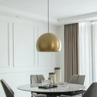 Lampy sufitowe - Lampa wisząca LED Lucande Lythara, złota, Ø 50 cm, aluminium - miniaturka - grafika 1