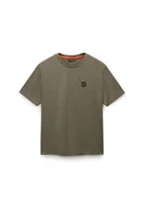 Koszulki męskie - t-shirt uomo napapijri s-badge np0a8949 goa1 tea leaf - miniaturka - grafika 1