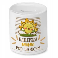 Skarbonki - Dla Niani Skarbonka na Urodziny na Prezent z Nadrukiem ze Zdjęciem + Opakowanie na prezent (wzór 01) - miniaturka - grafika 1