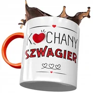 Kubki - Kubek Pomarańczowy Dla Szwagra Urodziny na Prezent z Nadrukiem ze Zdjęciem + Opakowanie na prezent (wzór 04) - miniaturka - grafika 1