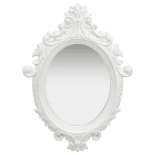 vidaXL Lustro ścienne w stylu zamkowym 56x76 cm białe - Lustro ścienne - Lustro ścienne - Lustro owalne - Lustro owalne - Lustra - miniaturka - grafika 1