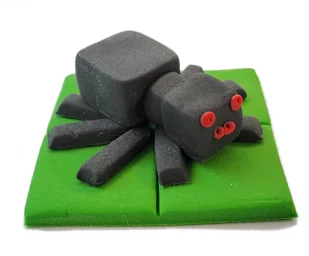 Cukrowa figurka na tort Pająk jak z Minecraft - Dodatki do ciast w proszku - miniaturka - grafika 1