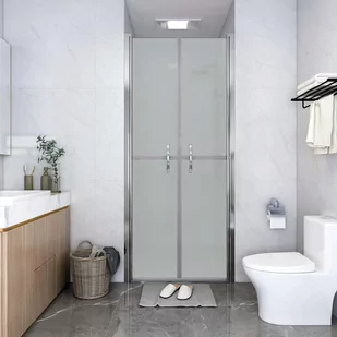 VidaXL Lumarko Drzwi prysznicowe, szkło mrożone, ESG, 76x190 cm 148793 VidaXL - Ścianki i drzwi prysznicowe - miniaturka - grafika 1