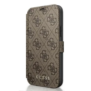 Guess GUFLBKSP12M4GB iPhone 12 6,1" Max/Pro brązowy/brown book 4G Charms Collection - Etui i futerały do telefonów - miniaturka - grafika 2