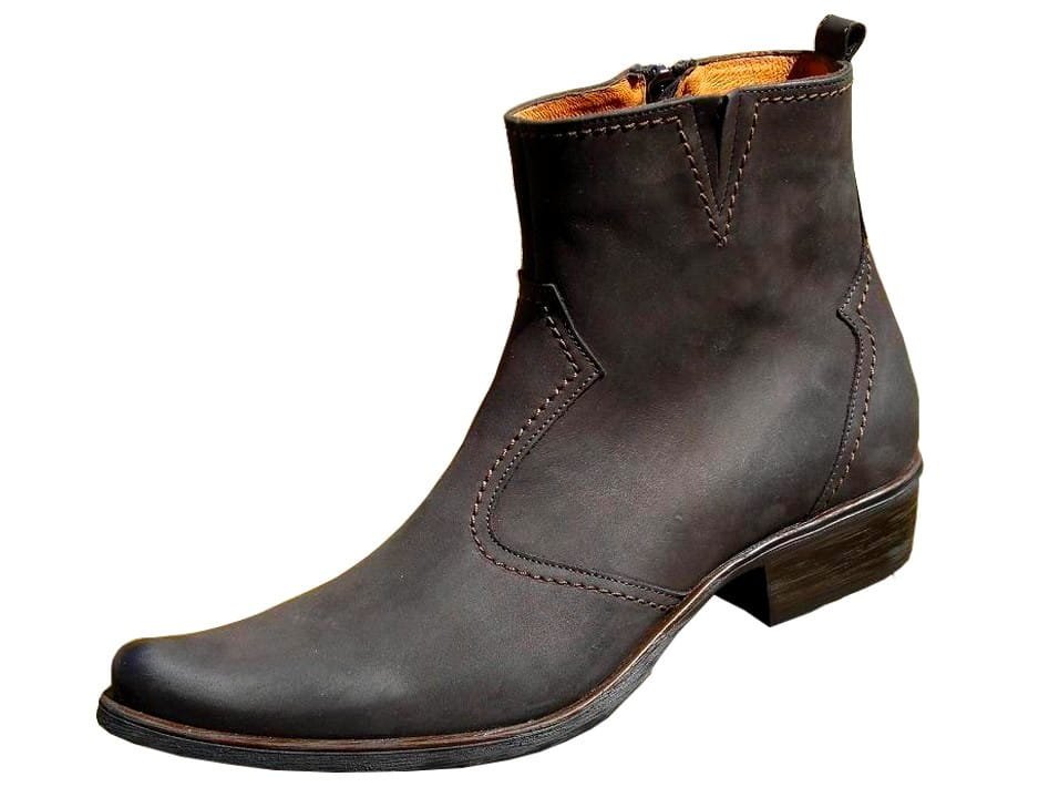 KOWBOJKI, BUTY MĘSKIE ZE SKÓRY NATURALNEJ CAŁOROCZNE NA ZAMEK 41