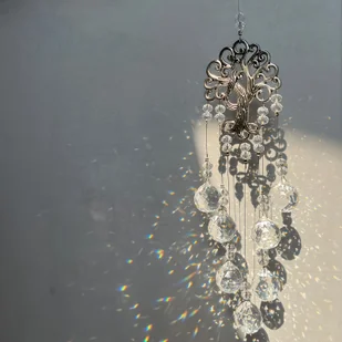 TEMU Kryształowy Łapacz Słońca - Metalowa Zawieszka Drzewo Życia z Przezroczystymi Koralikami, Dekoracja do Domu, Ogrodu, Ślubów, Samochodu i Okien, - Rękodzieło - miniaturka - grafika 1