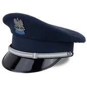 Czapki i chusty sportowe męskie - Czapka garnizonowa gabardynowa oficer młodszy starszy Policji 58 - miniaturka - grafika 1