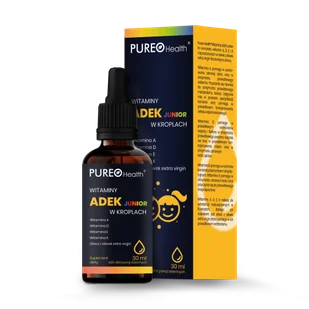 Pureo Health Witaminy ADEK Junior Krople 30 ml - Witaminy i minerały - miniaturka - grafika 1