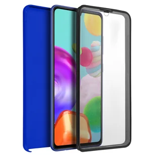 Etui 360° do Samsunga Galaxy A41 z elastycznym przodem i sztywnym tyłem – niebieskie - Etui i futerały do telefonów - miniaturka - grafika 1