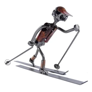 Metalowa figurka Narciarz biegowy. Prezent dla narciarza biegowego - Figurki dekoracyjne - miniaturka - grafika 1