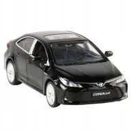 Zabawki zdalnie sterowane - TOYOTA COROLLA HYBRID METALOWY MODEL SAMOCHODU 1:32 DŹWIĘK ŚWIATŁO CZARNY - miniaturka - grafika 1