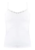 Koszulki i topy damskie - faina Top z koronką damski 19524975, biały, L - miniaturka - grafika 1