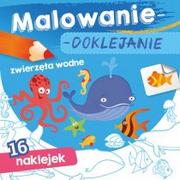 Kolorowanki, wyklejanki - SKRZAT Zwierzęta wodne. Malowanie-doklejanie - Opracowanie zbiorowe - miniaturka - grafika 1