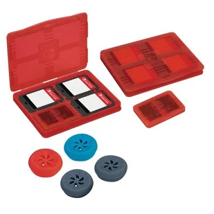 Etui BIGBEN NNS224 Czerwony + Nakładki - Akcesoria do Nintendo - miniaturka - grafika 1