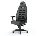 Fotele gamingowe - Noblechairs LEGEND Shure Edition Gamingowy do 150kg Skóra ECO High Tech Szaro-czarny - miniaturka - grafika 1