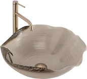 Umywalki - Umywalka nablatowa Rea HM-22 Handmade ART - miniaturka - grafika 1