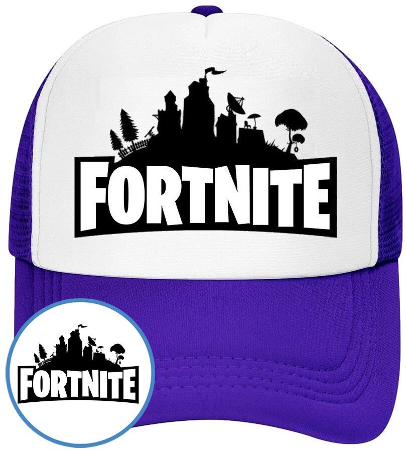 Czapka z Daszkiem Fortnite Niebieska z Nadrukiem Na Lato Siatka Bejsbolówka