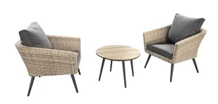 Bello Giardino Meble balkonowe z technorattanu AMABILE 2 fotele+stolik ZO.058.050 - Meble ogrodowe - miniaturka - grafika 1