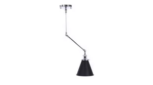 Lumina Deco Deco Teri lampa wisząca 1-punktowa chrom/czarna LDW B017-2 (CHR+BK) - Lampy sufitowe - miniaturka - grafika 1