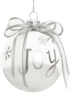 Bombki - Bombki szklane 8 cm srebrny zestaw 4 szt. świąteczny blask - miniaturka - grafika 1