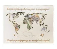 Skarbonki - Skarbonka mapa świata pomysł na prezent na ślub - miniaturka - grafika 1