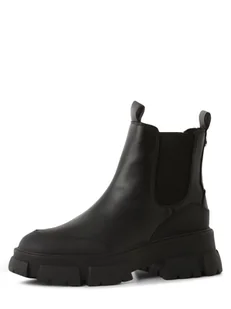 Steve Madden - Skórzane kozaki damskie Cave, czarny - Botki damskie - miniaturka - grafika 1