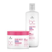 Zestawy kosmetyków damskich - Schwarzkopf BC Color Freeze Silver, zestaw XL ochładzający odcień blond, 1000ml + 500ml - miniaturka - grafika 1