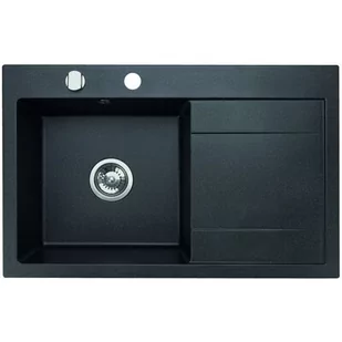 ŚMIGIELSKI Zlewozmywak Milano 78 P 44 Czarny metalik - Zlewozmywaki - miniaturka - grafika 1
