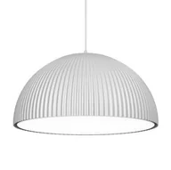Lampy sufitowe - Zwieszana lampa sypialniana Gandra 5025 Shilo półokrąg kopuła metalowa biała - miniaturka - grafika 1