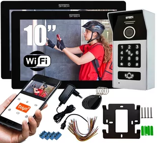 Wideodomofon 2-żyłowy 5TECH TWIN 2 monitory 10 VIRGO(B)/82225A Natynk/Podtynk - Wideodomofony - miniaturka - grafika 1