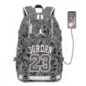 Plecaki - Nba Peripheral Series Star Wielofunkcyjny plecak USB Luminous Fluorescent Backpack Jordan - miniaturka - grafika 1