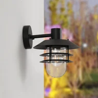 Lampy ogrodowe - Kinkiet zewnętrzny Lindby Meliora, czarny, IP44 - miniaturka - grafika 1