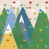 Wyposażenie pokoiku dziecięcego - Ścianka wspinaczkowa „Góry” 9 wzorów - miniaturka - grafika 1