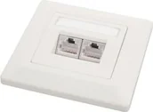 Pozostałe akcesoria sieciowe - Solarix gniazdo 2 x CAT5e UTP RJ45 podtynkowy biały SX9-2-5E-UTP-WH SX925EUTPWH SX925EUTPWH - miniaturka - grafika 1
