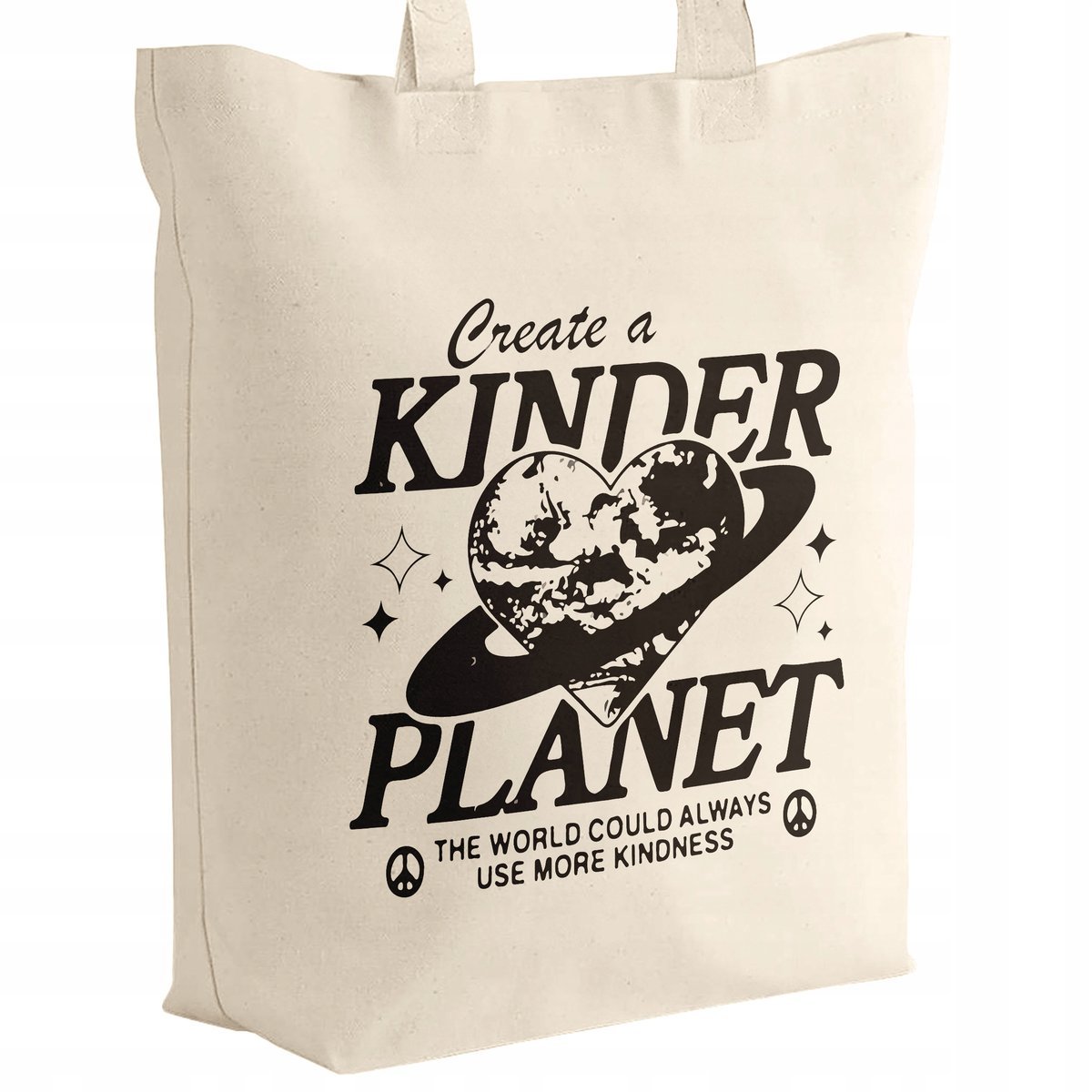 Torba bawełniana z dnem materiałowa na zakupy Ekologia Środowisko Recykling