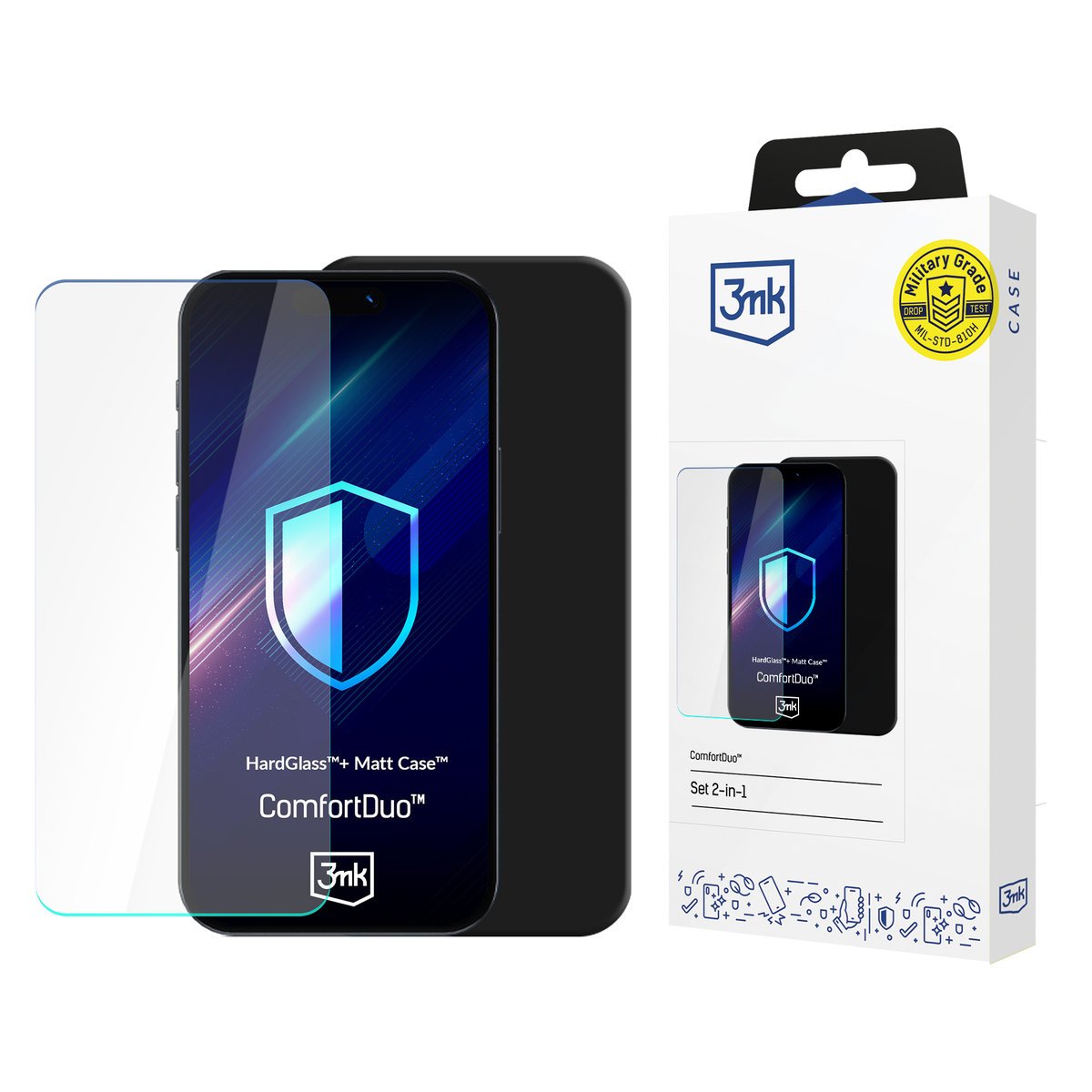 Samsung Galaxy S26+ - 3mk ComfortDuo Matt Black