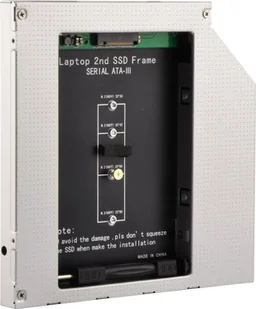 Kieszeń Gembird ramka 5.25 - M.2 SSD w miejsce CD/DVD 12.7mm A-SATA12M2-01 - Obudowy i kieszenie na dyski twarde - miniaturka - grafika 1