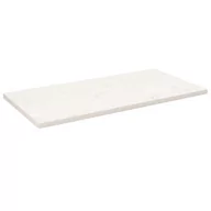 Meble modułowe i akcesoria - vidaXL Blat stołu, biały, 100x50x2,5cm, lite drewno sosnowe, prostokąt - miniaturka - grafika 1
