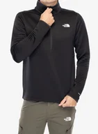 Bluzy sportowe męskie - Bluza bez kaptura The North Face Dotknit Thermal 1/4 Zip - tnf black - miniaturka - grafika 1