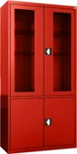 Meble i wyposażenie gabinetów medycznych - MDW/2s.3020 szafa lekarska 2-skrzydłowa 2-komorowa czerwona - miniaturka - grafika 1