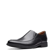 Klapki i japonki męskie - Clarks Męskie klapki Whiddon Step Slipper, czarny - czarna skóra - 40 EU - miniaturka - grafika 1