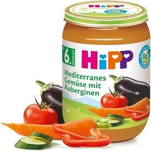 HiPP, ekologiczne śródziemnomorskie warzywa, 190 g - Dania dla dzieci - miniaturka - grafika 1