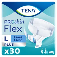 Pieluchy dla dorosłych - Tena Flex ProSkin, pieluchomajtki, rozmiar L, 83-120 cm, Plus, 30 sztuk - miniaturka - grafika 1