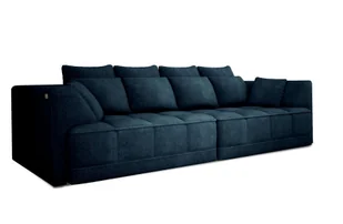 DOMO-HOME Duża sofa TIGA z elektrycznie rozkładanymi siedziskami 302x136cm| Stylowa i luksusowa Nowoczesny design do Twojego salonu Wygodna sofa rozkładana Kolor ciemnoniebieski APHRODITE - Sofy i kanapy - miniaturka - grafika 1