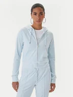 Bluzy damskie - Juicy Couture Bluza Madison JCWAS225306 Błękitny Slim Fit - miniaturka - grafika 1