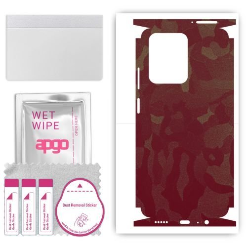 folia naklejka skórka strukturalna na TYŁ+BOKI do Honor X7a - Moro Camo Bordowy - apgo SKINS