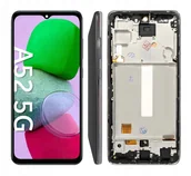 Części serwisowe do telefonów - WYŚWIETLACZ EKRAN LCD DO SAMSUNG A52 5G OLED RAMKA CZARNA SM-A526 - miniaturka - grafika 1